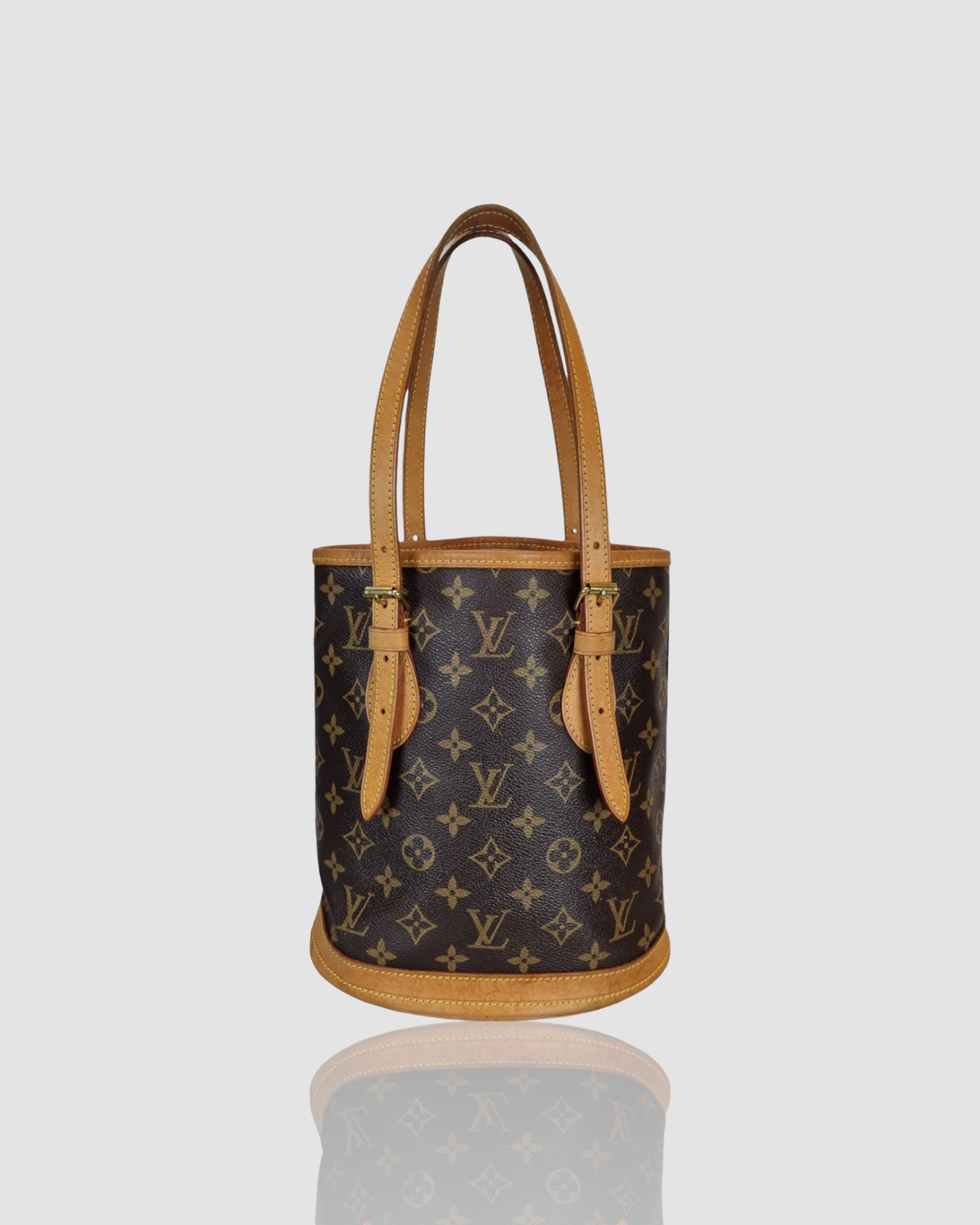 Louis Vuitton Petit Bucket Caramel in Synthetic Raffia/Cowhide Leather with  Gold-tone - US