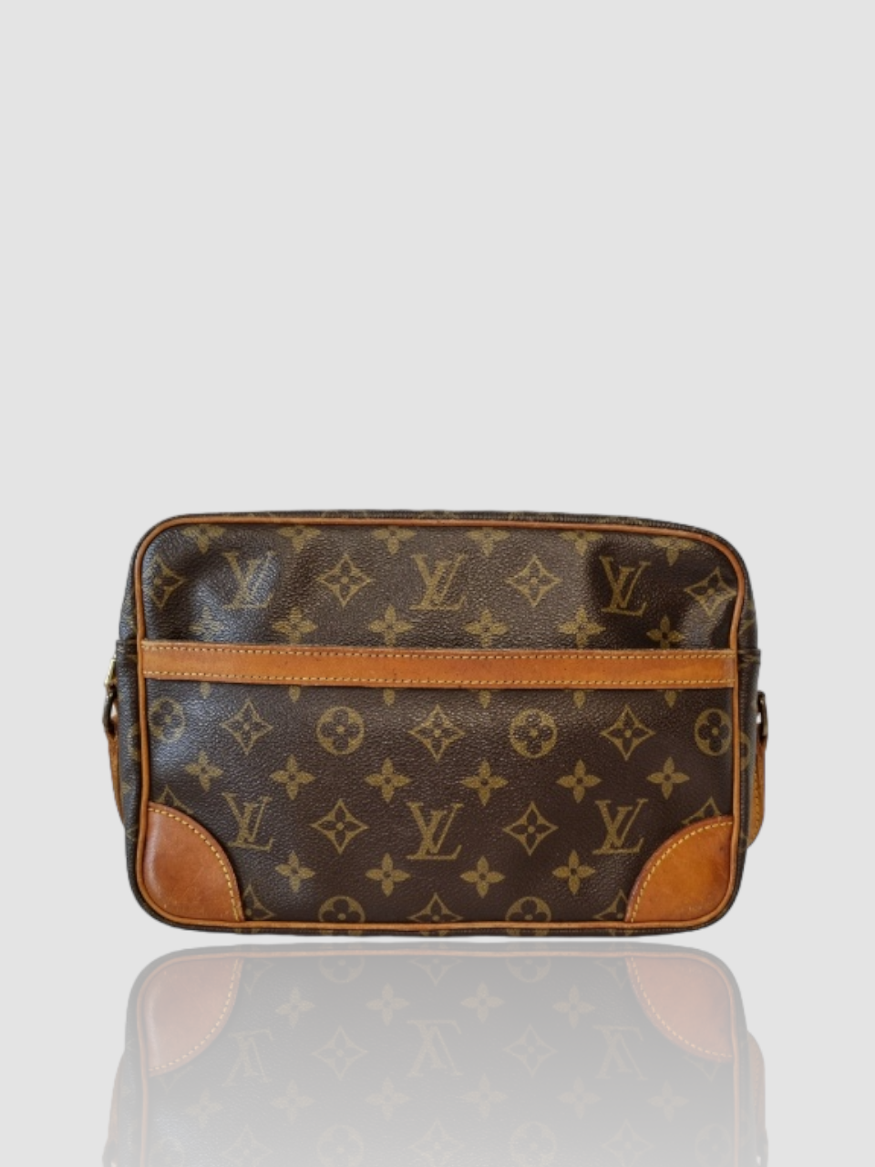 LOUIS VUITTON Authentic Trocadero 27 Brown Monogram Canvas 