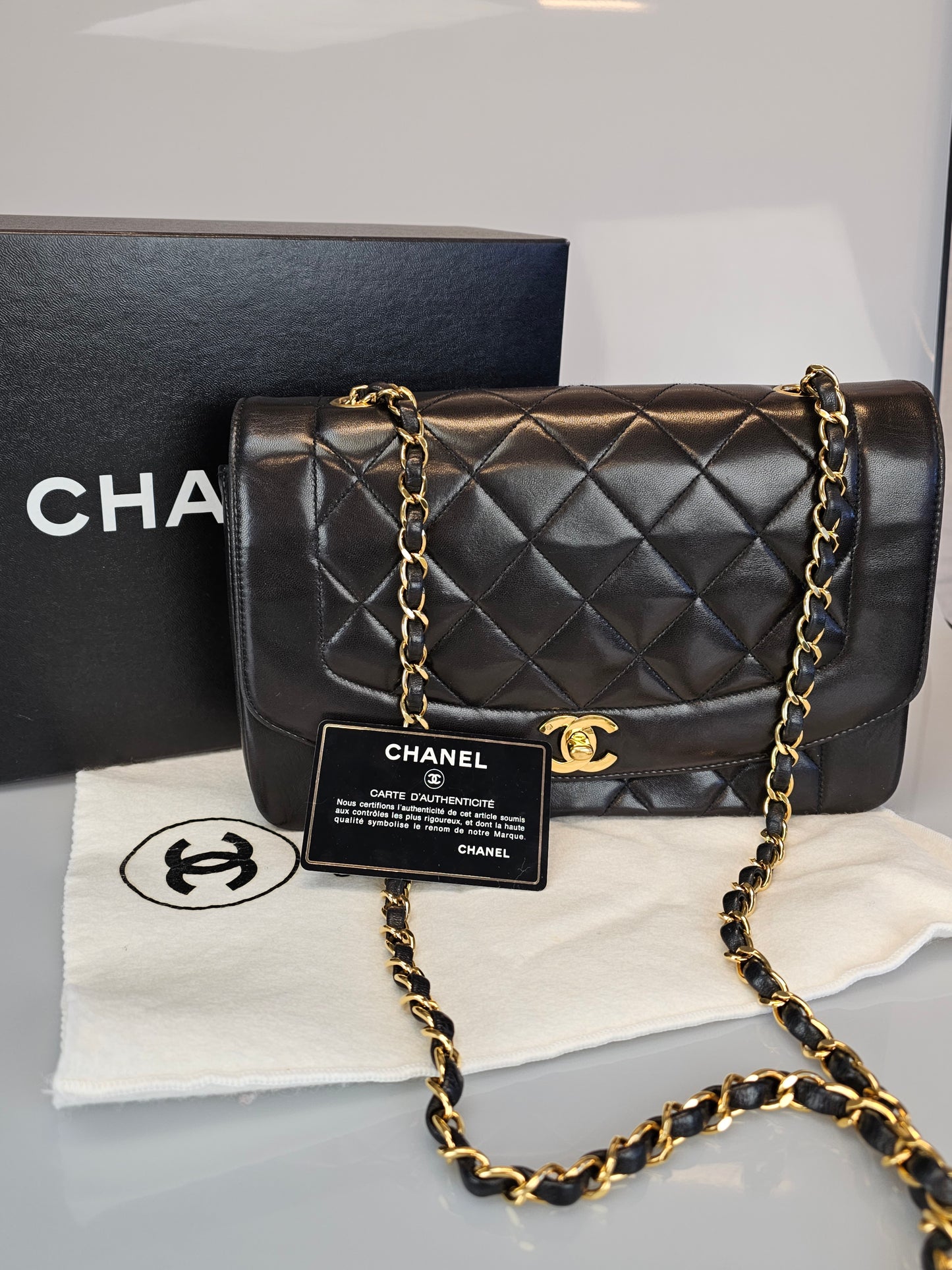 Chanel Vintage Diana Flap Matelasse