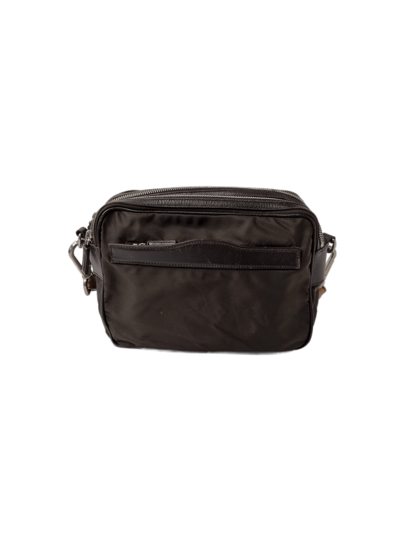 Prada Dark Brown Nylon Shoulder Bag