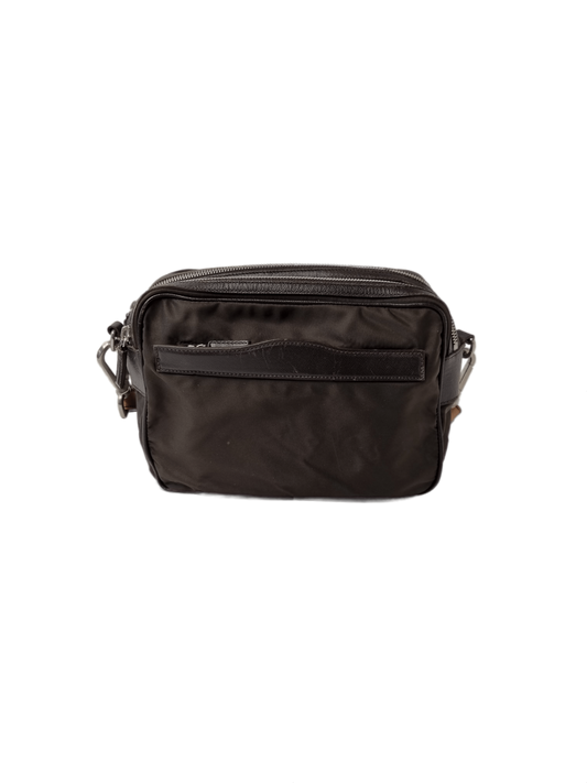 Prada Dark Brown Nylon Shoulder Bag
