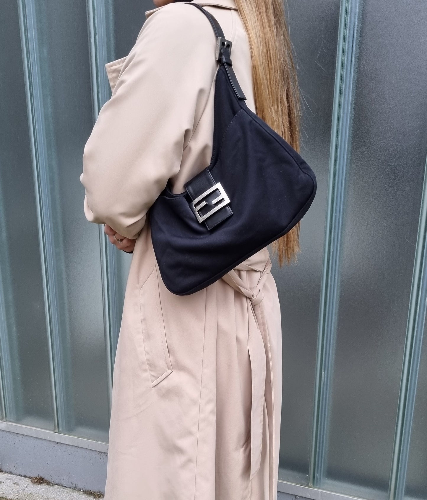 Fendi Nylon Black Shoulder Bag