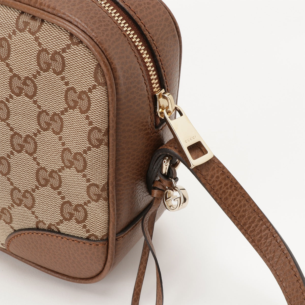 Gucci Jacquard x Leather Beige Brown