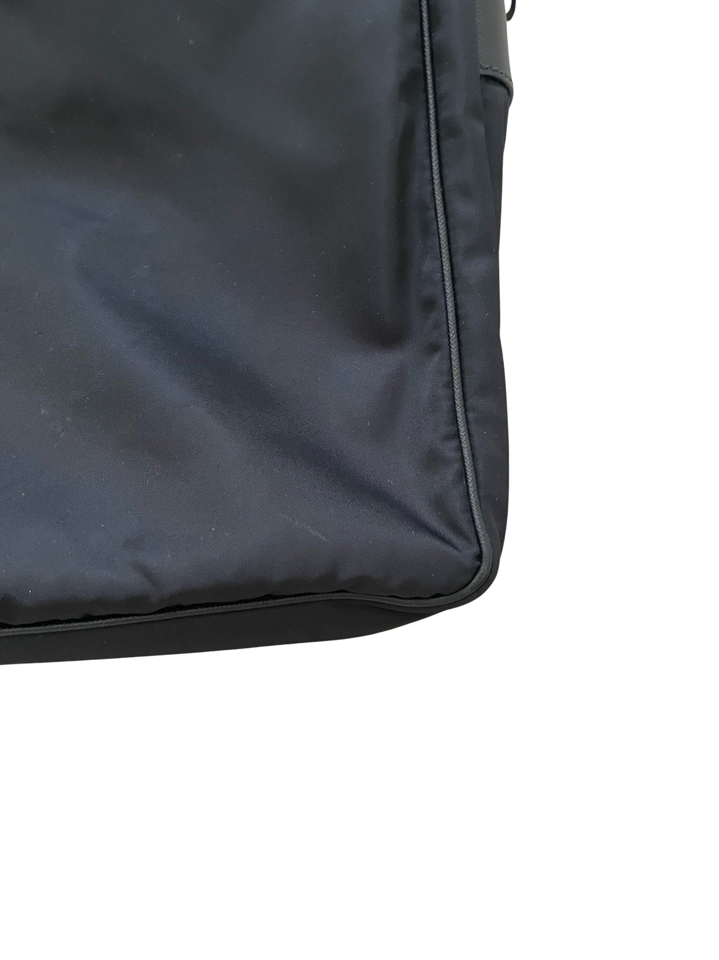 Prada Black Nylon Leather Business Bag