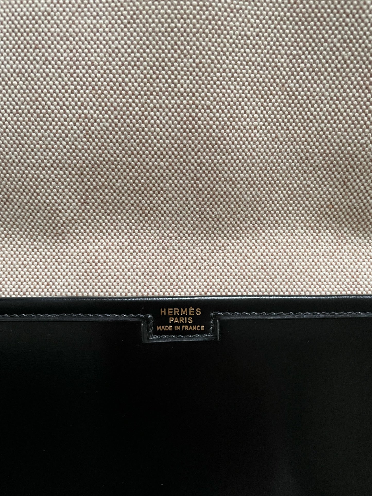 Hermès Jige GM Clutch Black Leather