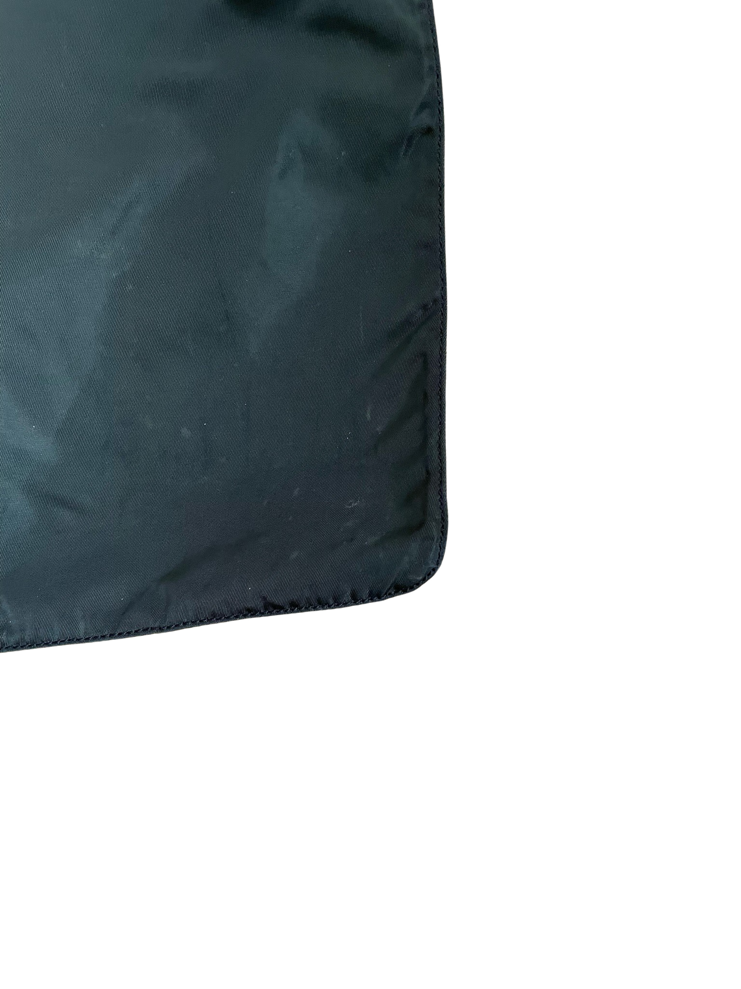 Prada Dark Green & Brown Nylon Shoulder Bag