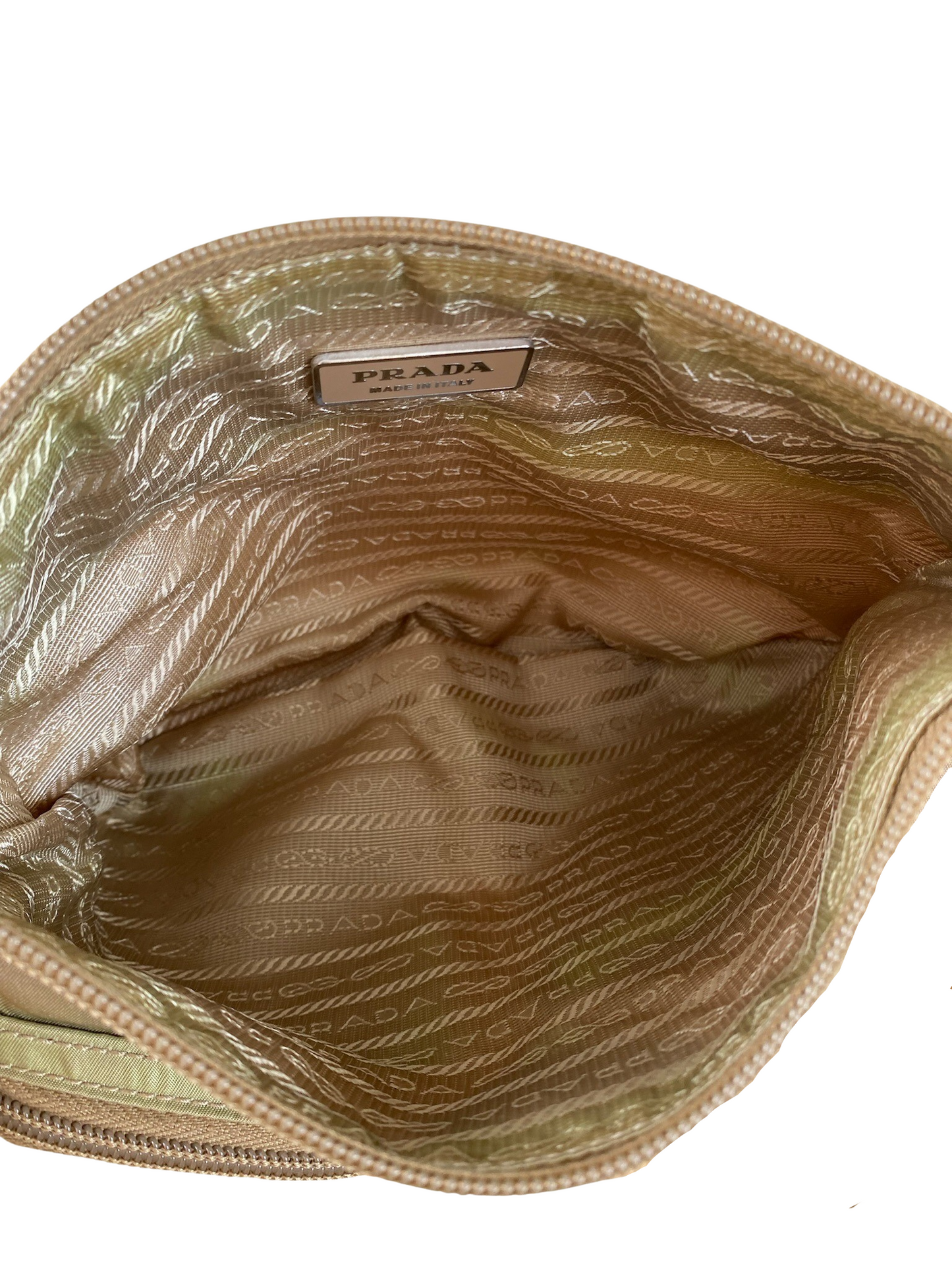 Prada Beige Nylon & Leather Bum Bag
