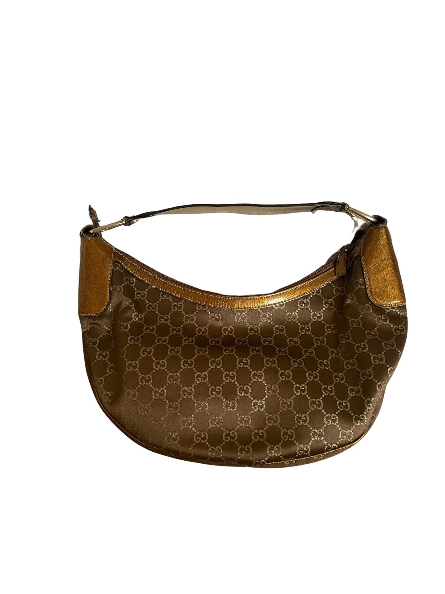 Gucci GG Dark Brown Jacquard & Patent Leather Handbag