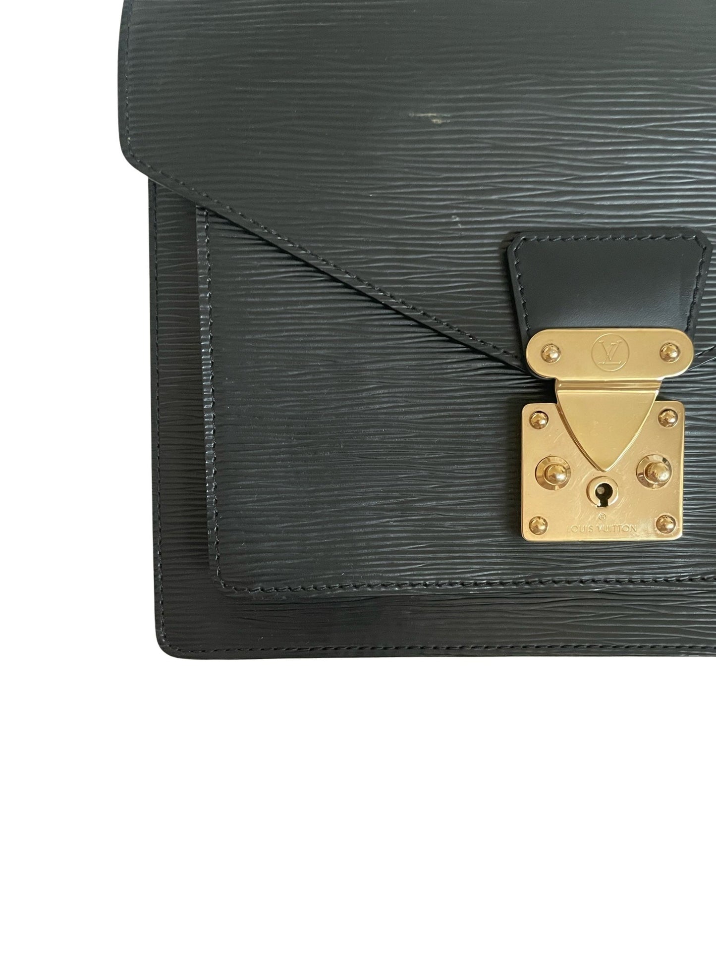 Louis Vuitton Monceau Black Epi Bag