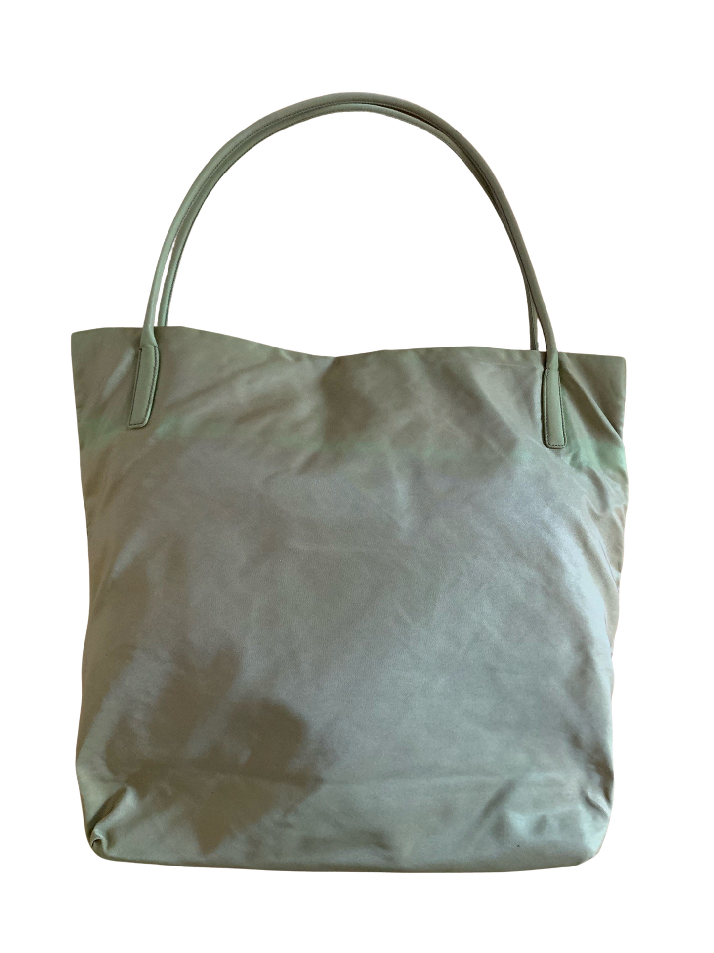 Prada Khaki Nylon Tote Bag