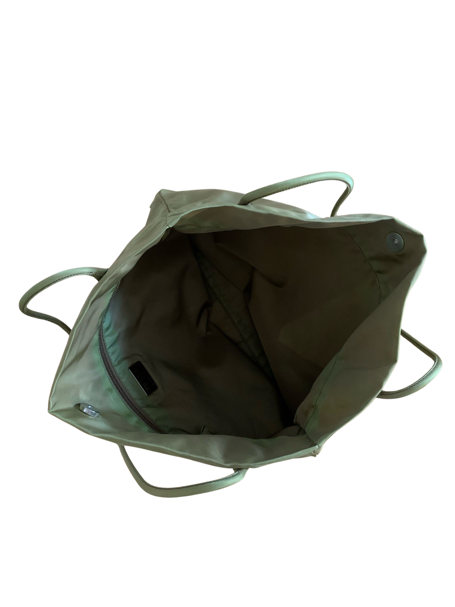 Prada Khaki Nylon Tote Bag