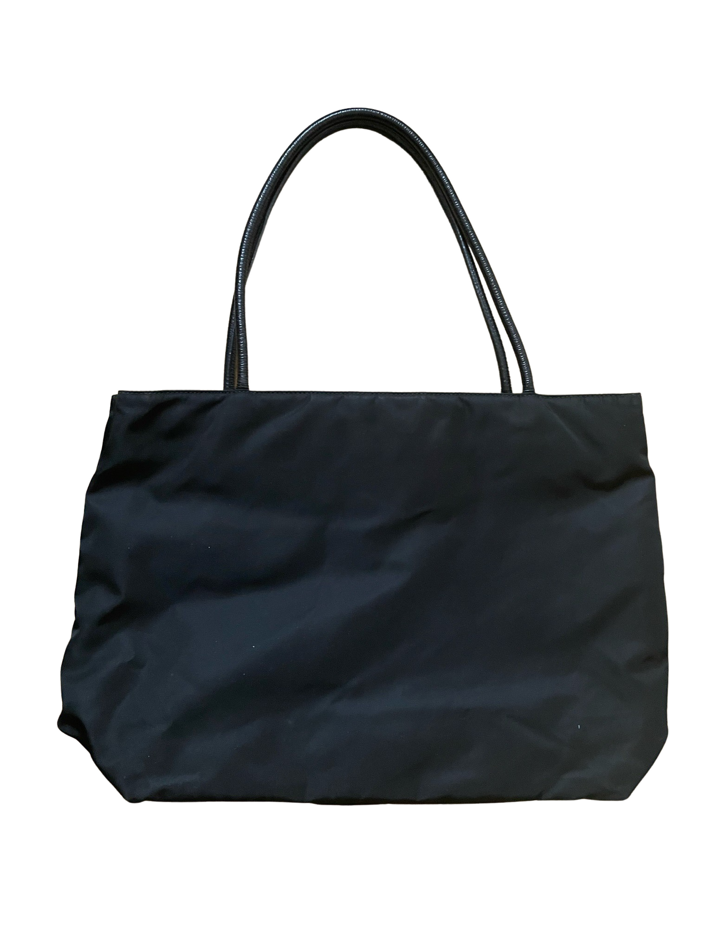 Prada Black Nylon Shoulder Bag with Gold Hardware