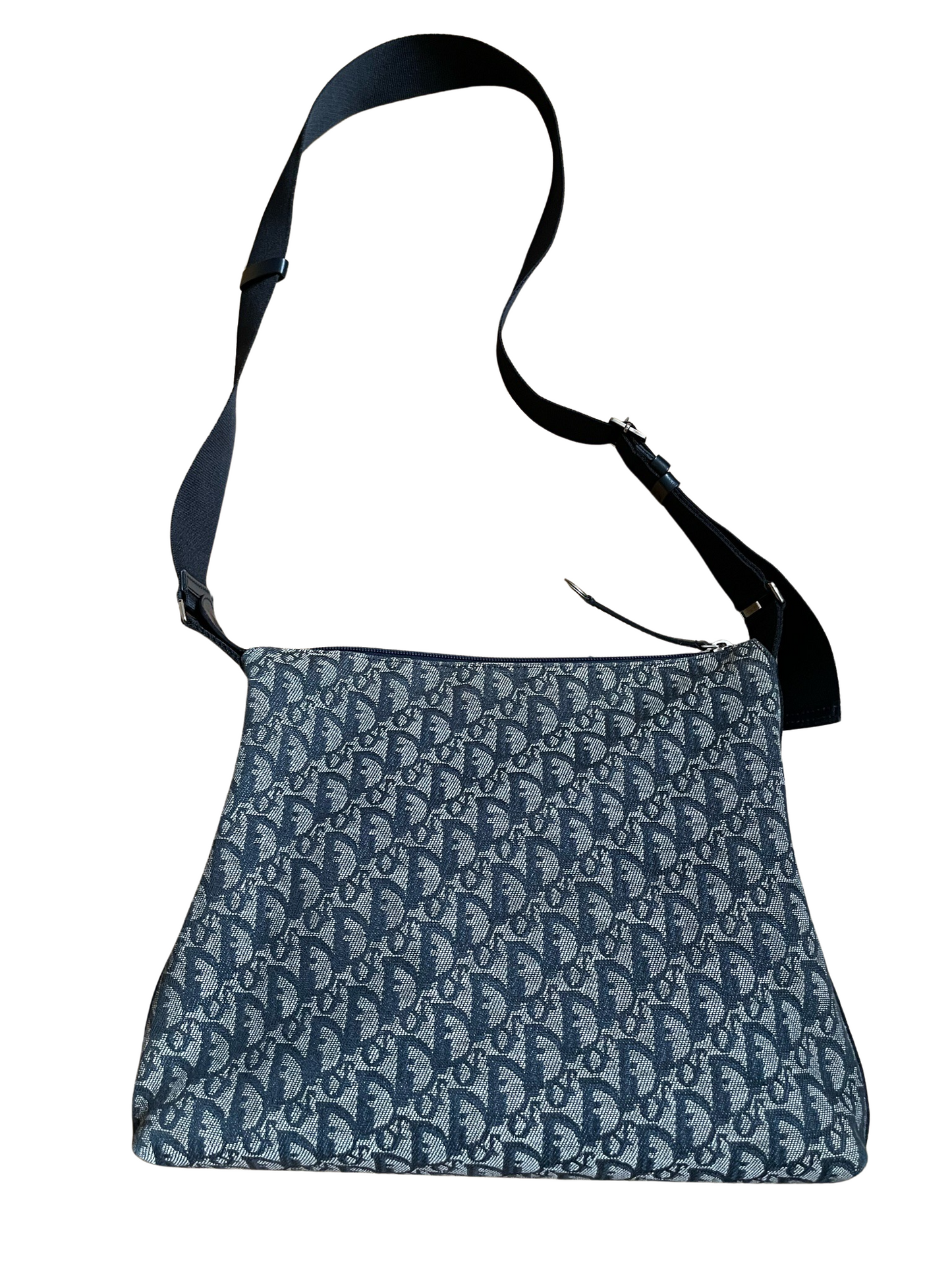 Dior Logogram Navy Gray Crossbody Bag