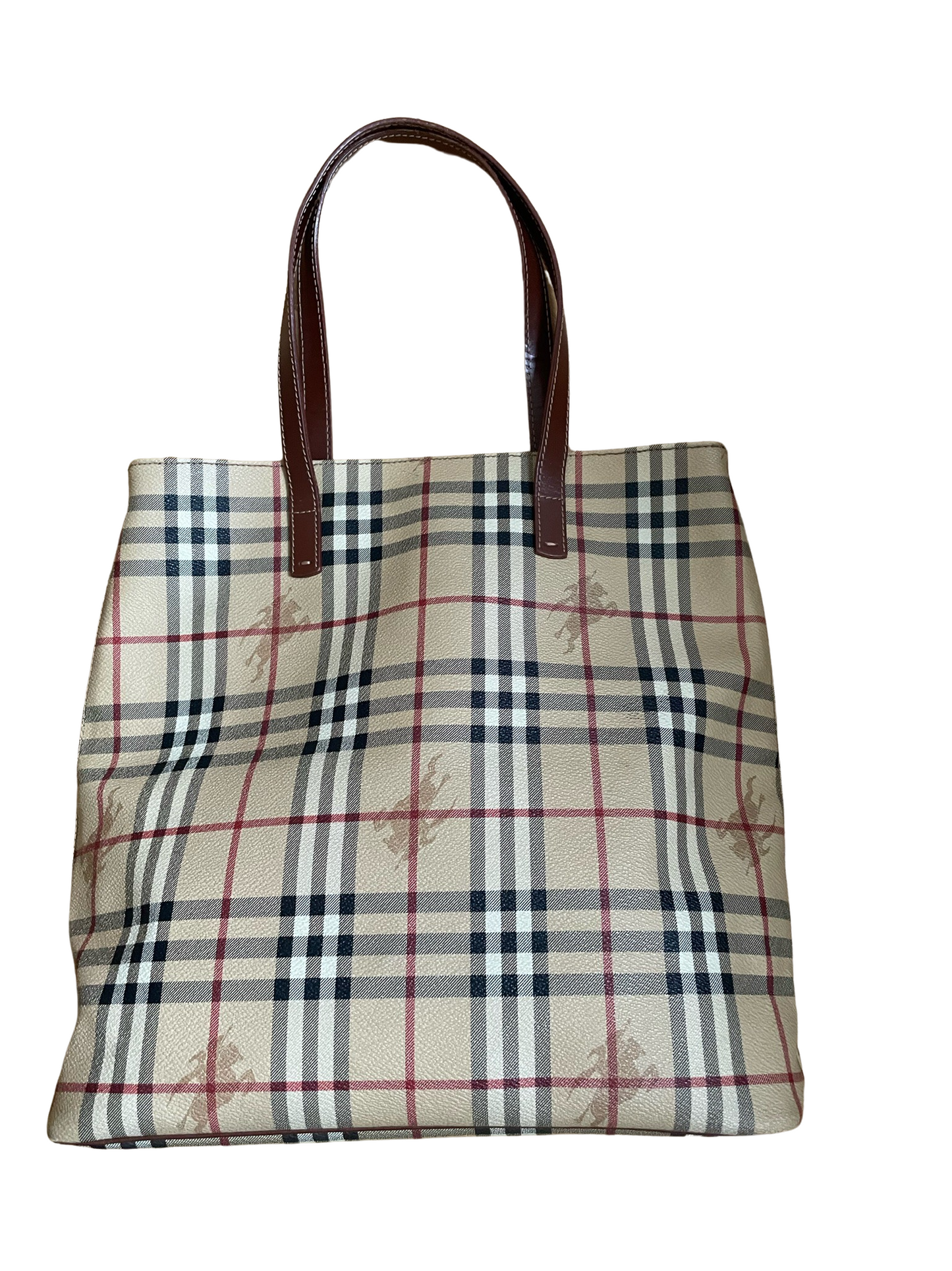 Burberry London Beige Leather Tote Bag
