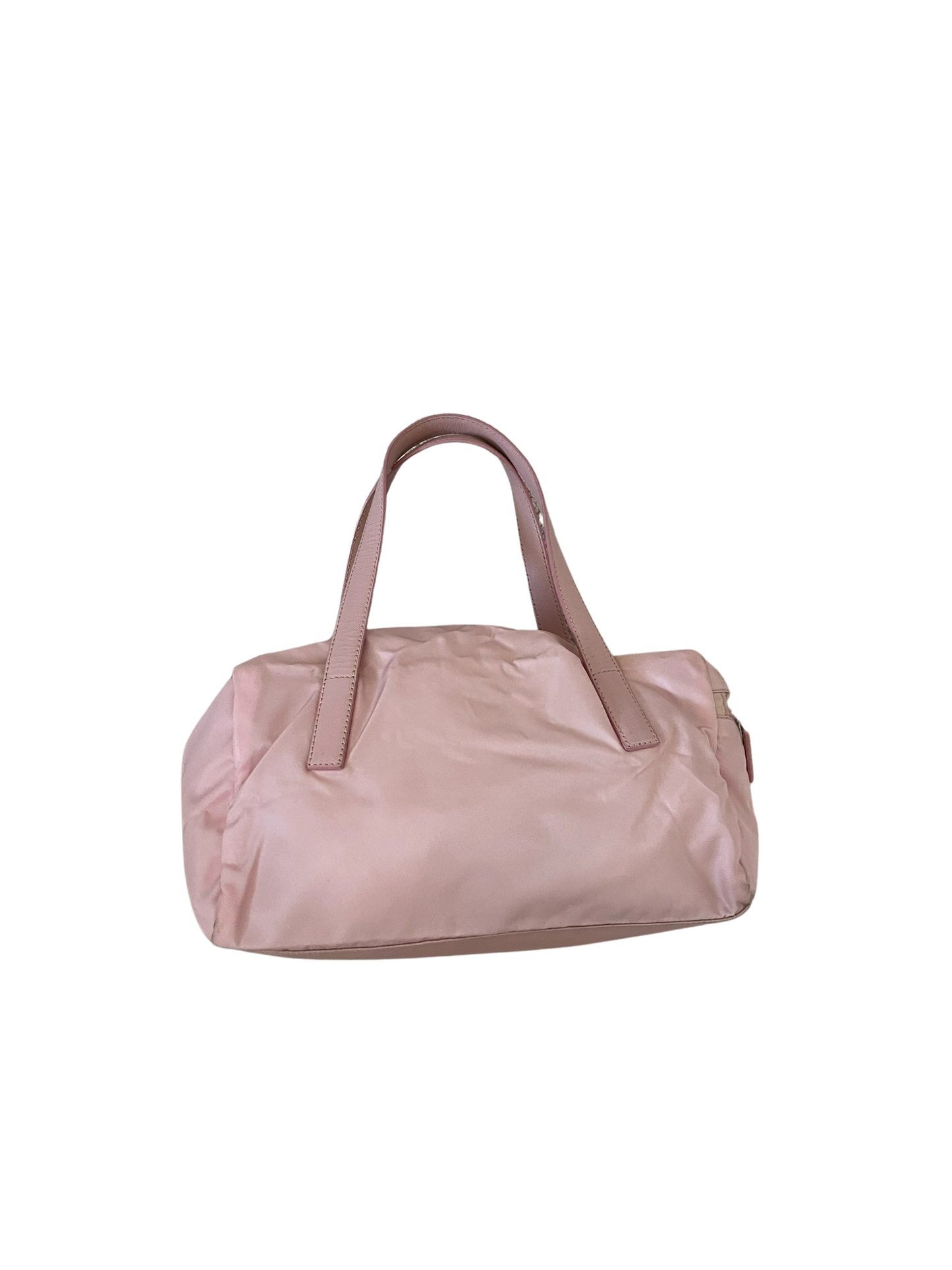 Prada Baby Pink Nylon & Leather Handbag