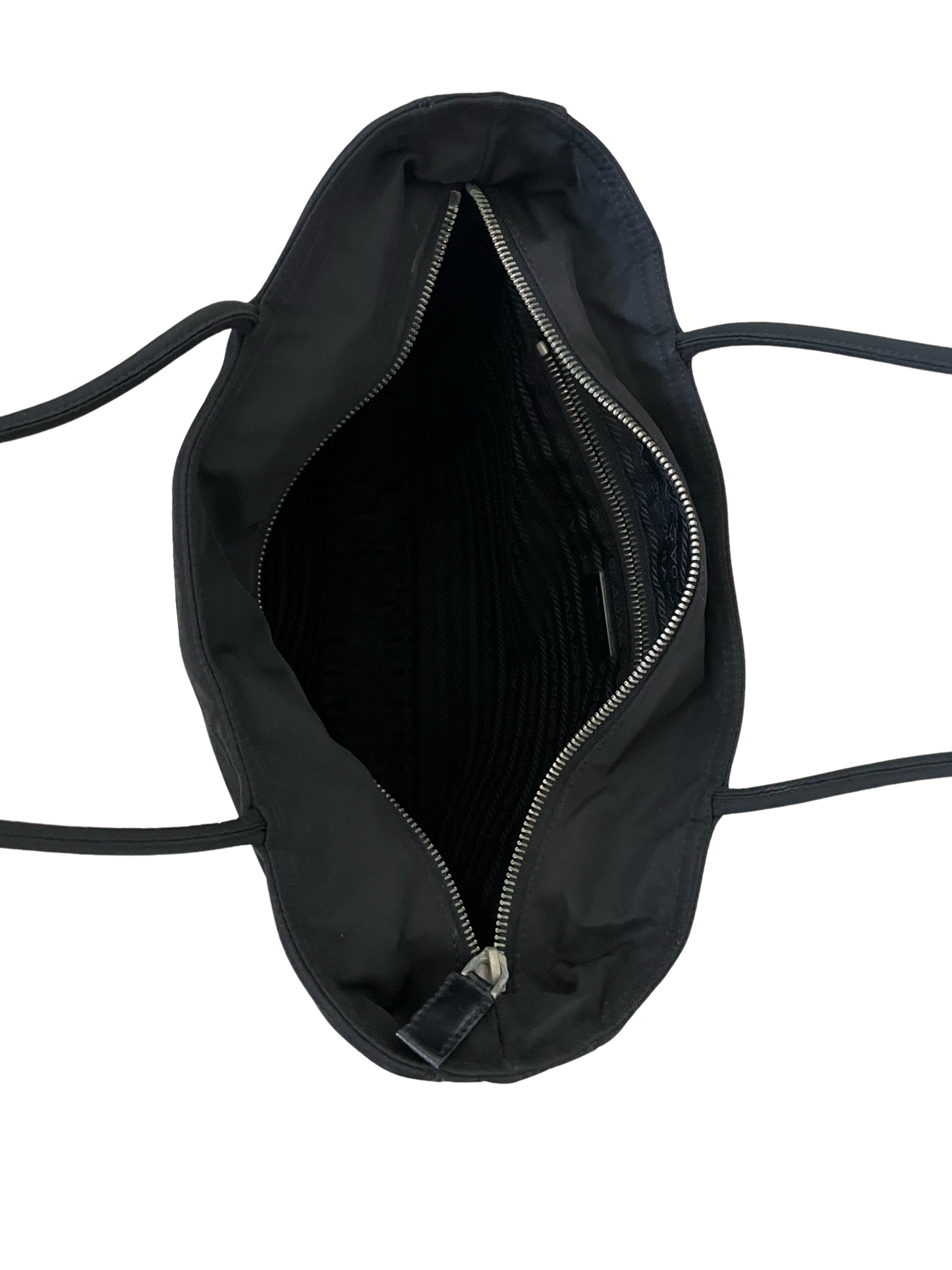 Prada Black Nylon & Leather Shoulder Bag