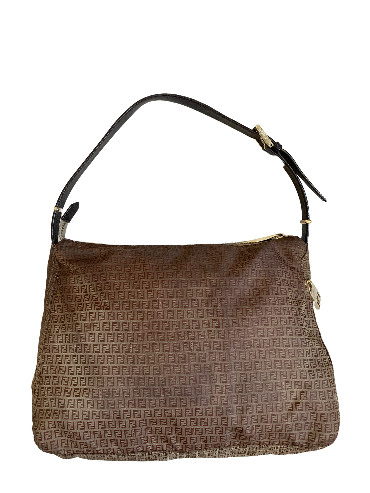 Fendi Light Brown Nylon Shoulder Bag