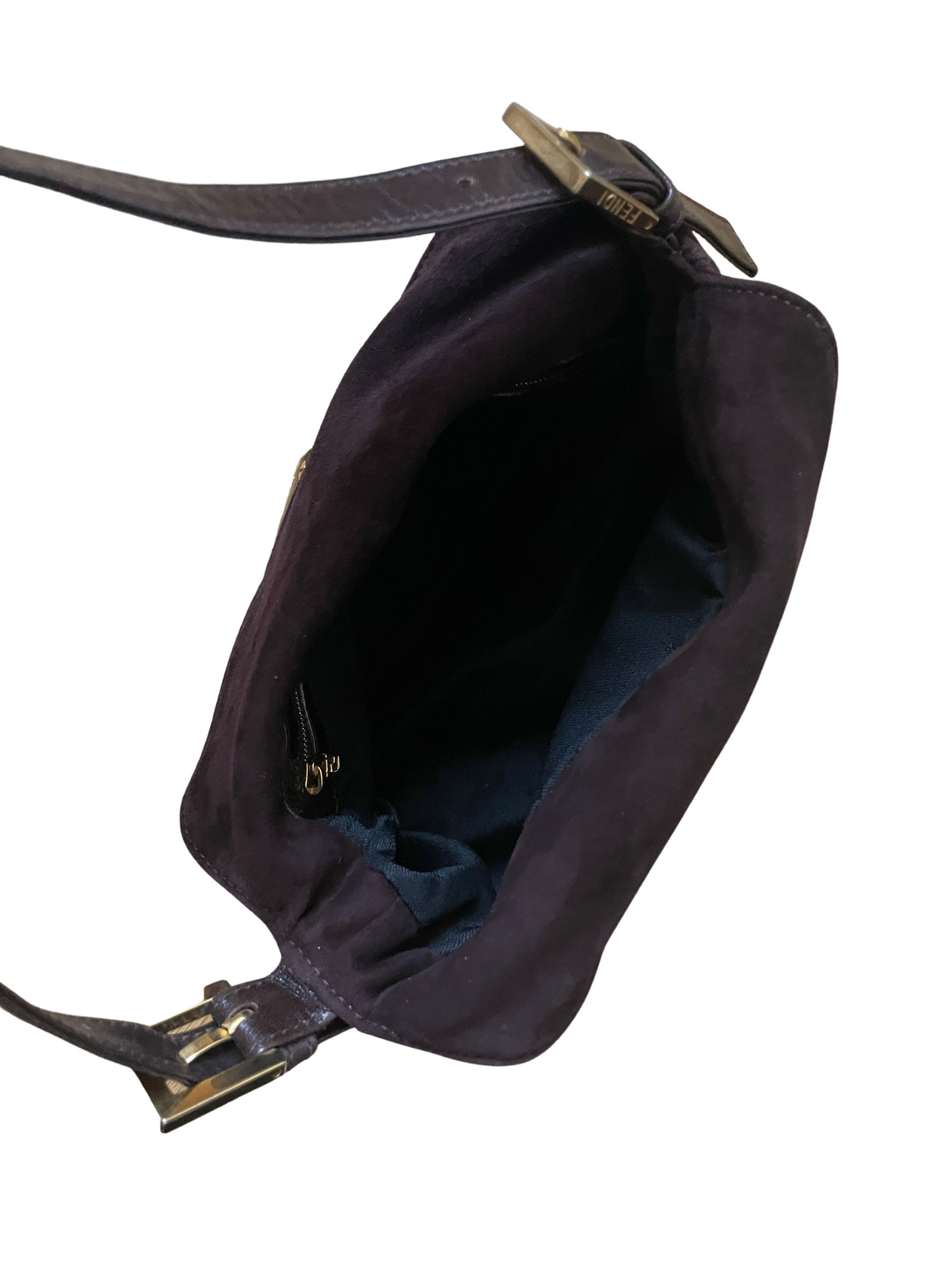 Fendi Dark Brown Suede Shoulder Bag