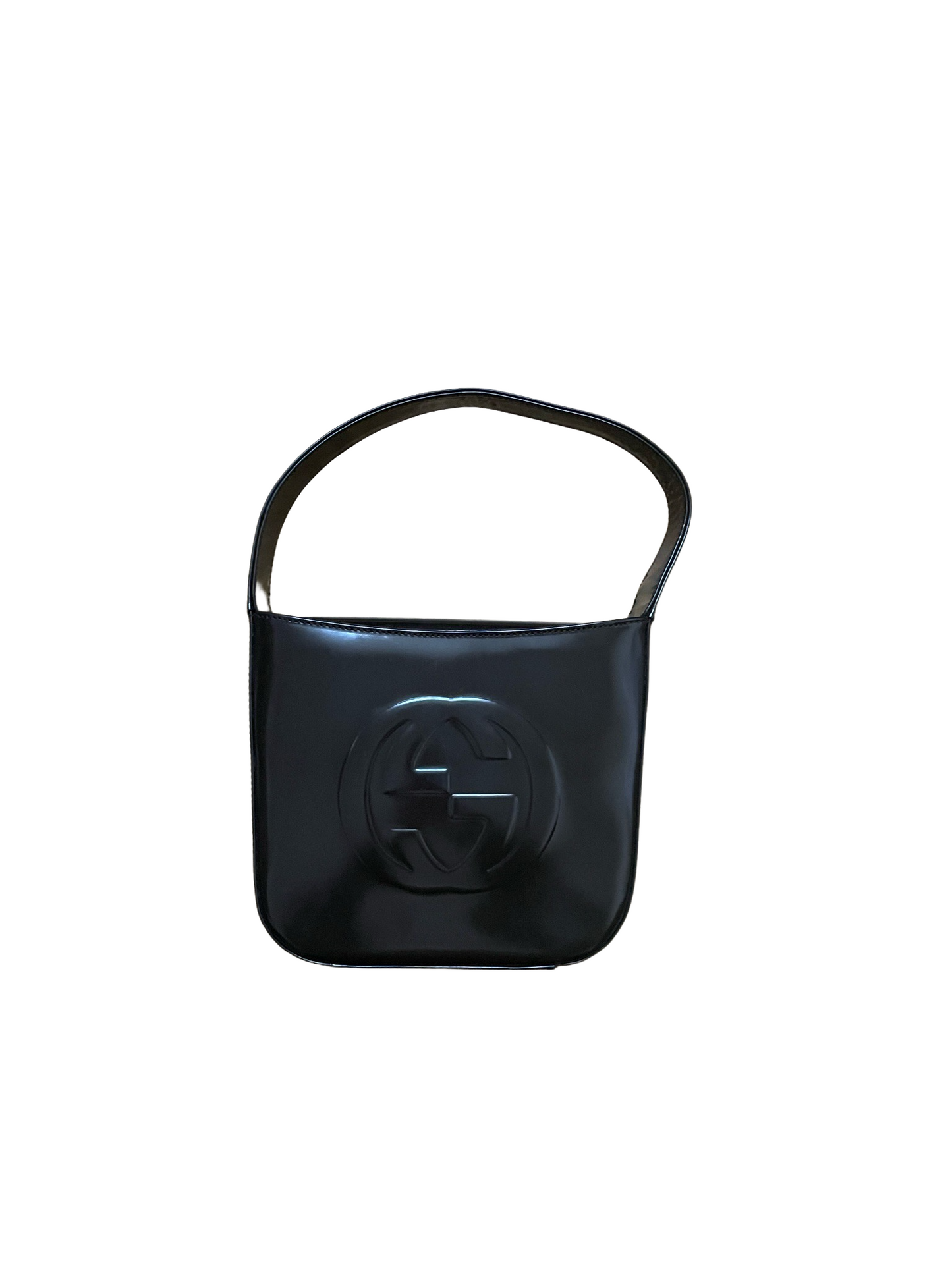Gucci Dark Brown Patent Leather Handbag