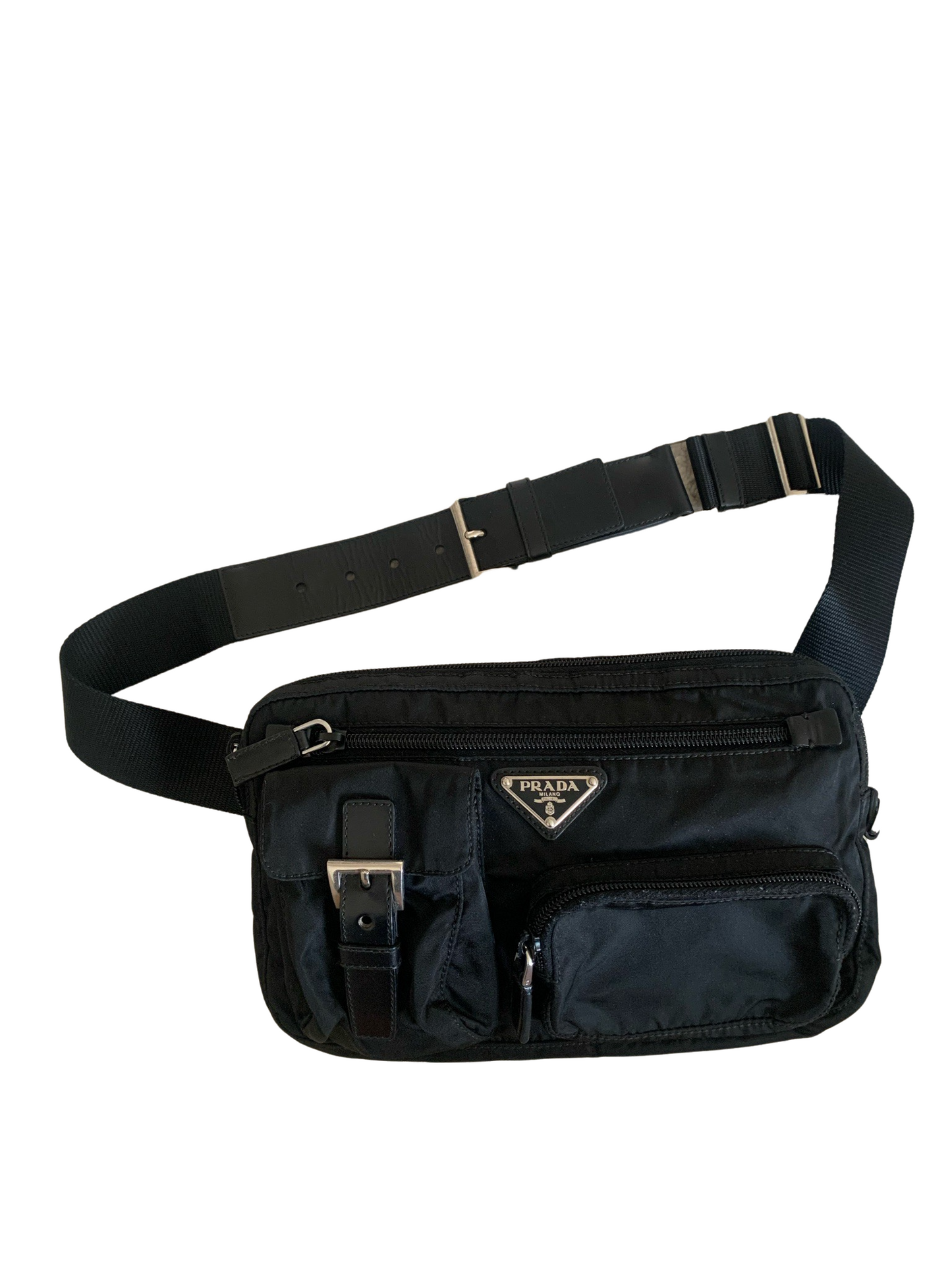 Prada Black Nylon and Leather Belt-bag