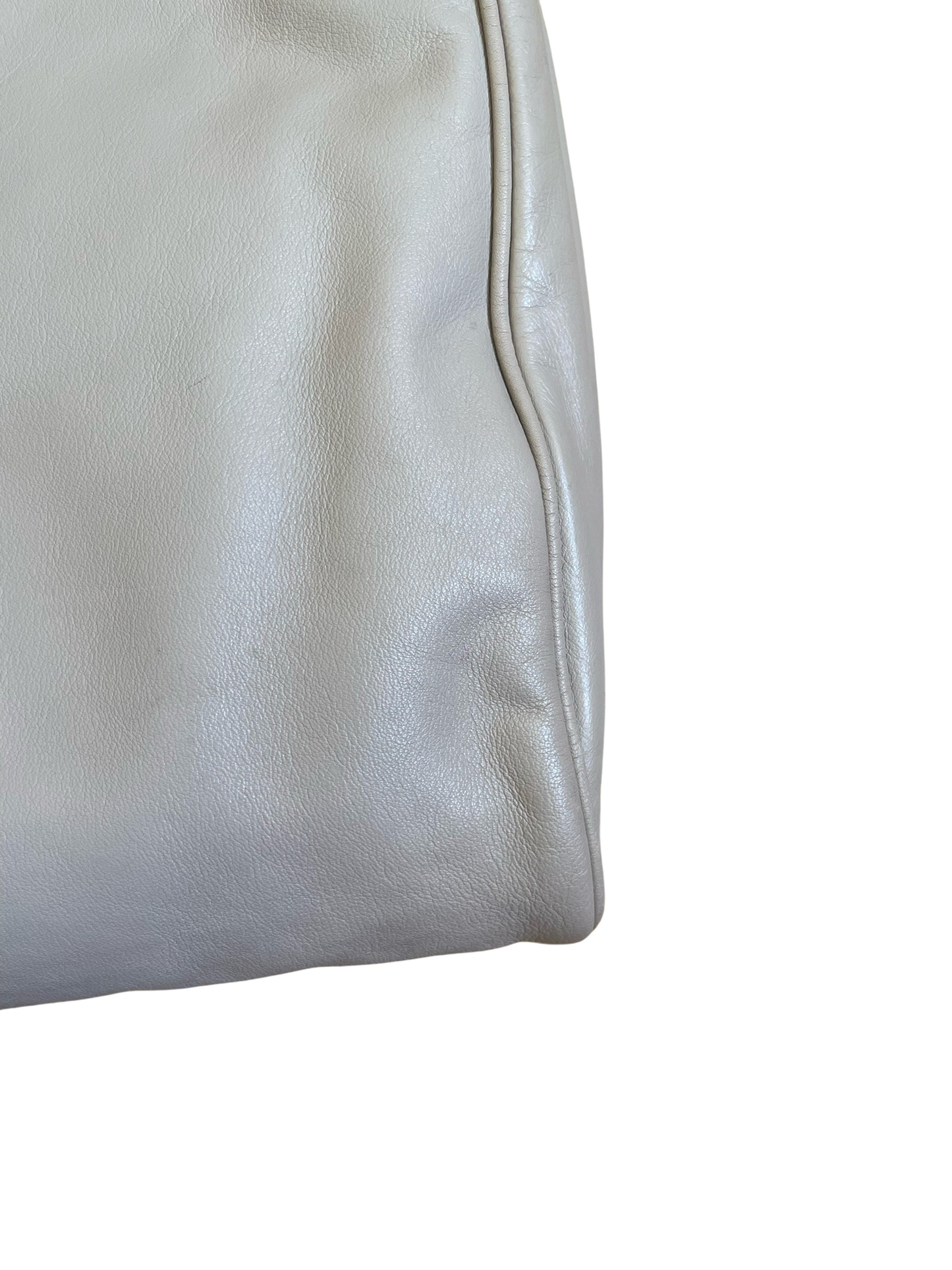 Prada Beige Leather Tote Bag