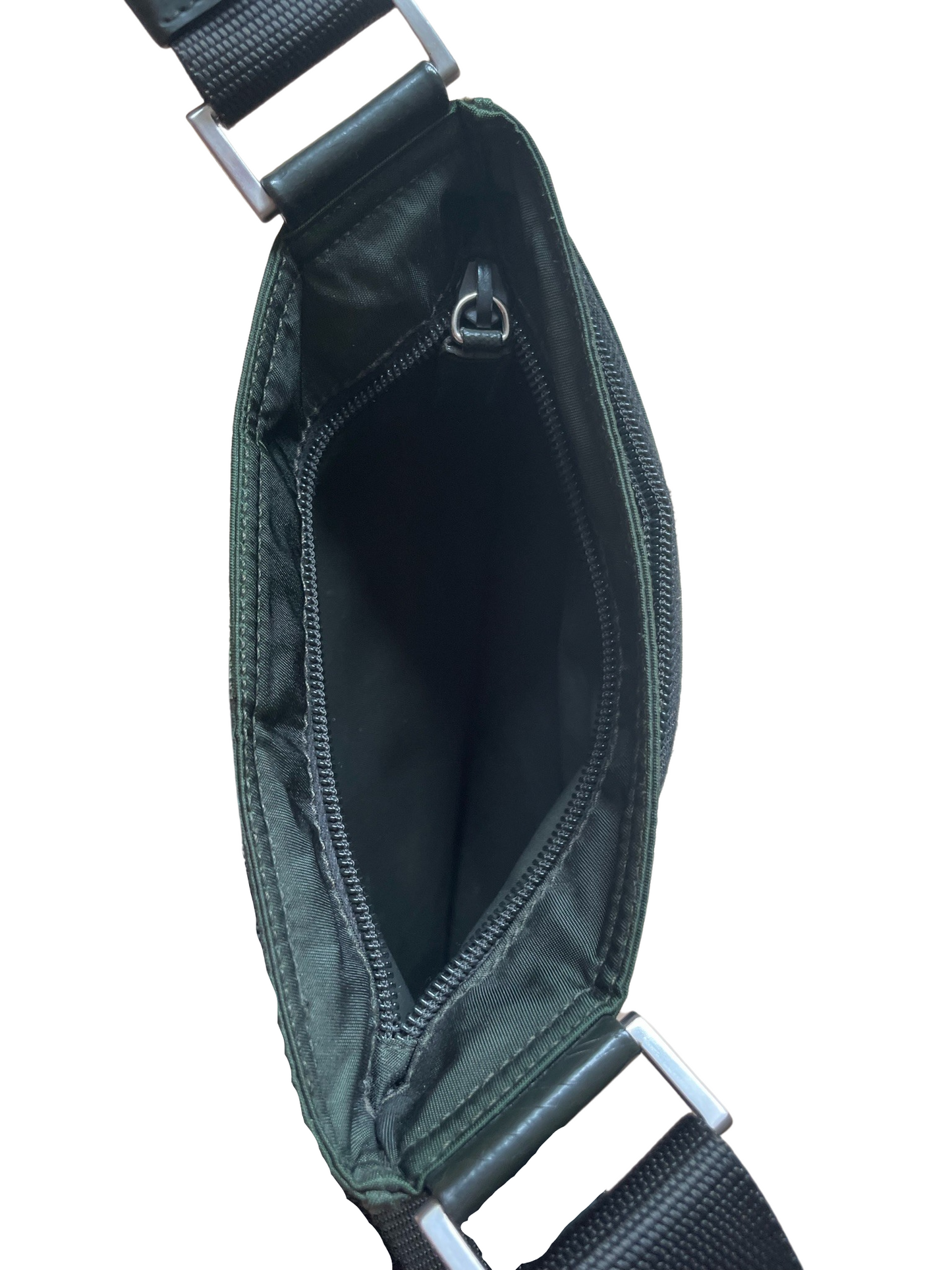 Prada Dark Green Nylon Shoulder Bag