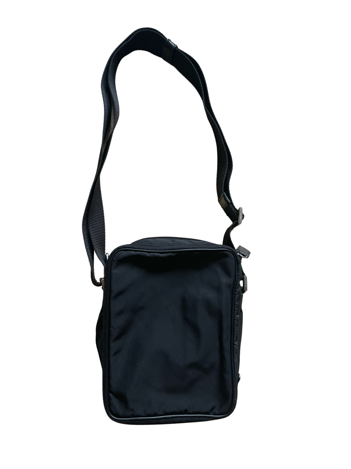 Prada Black Nylon & Leather Shoulder Bag
