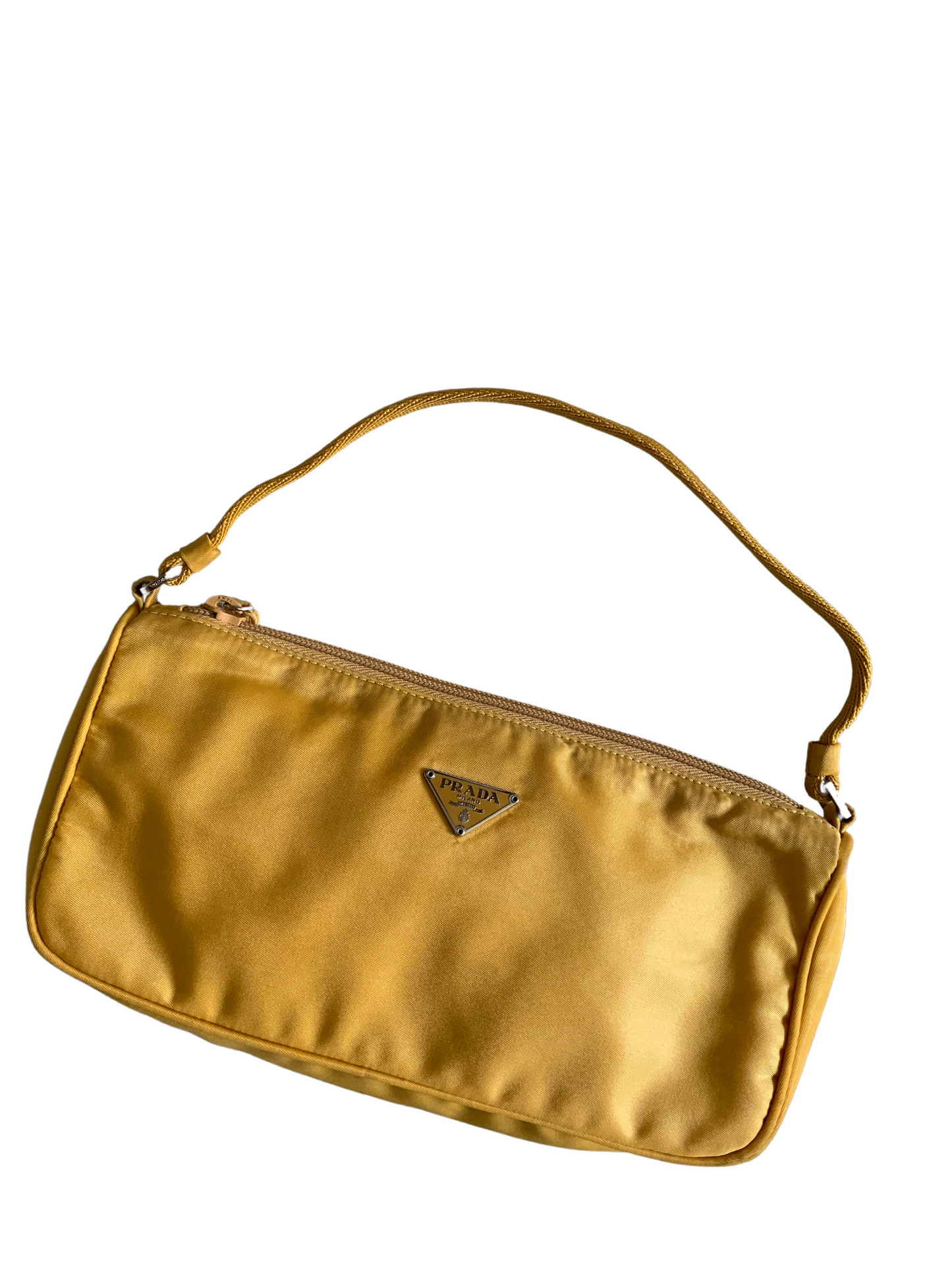 Prada Yellow Nylon Handbag