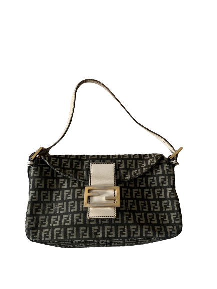 Fendi Zucca Jacquard Leather Handbag