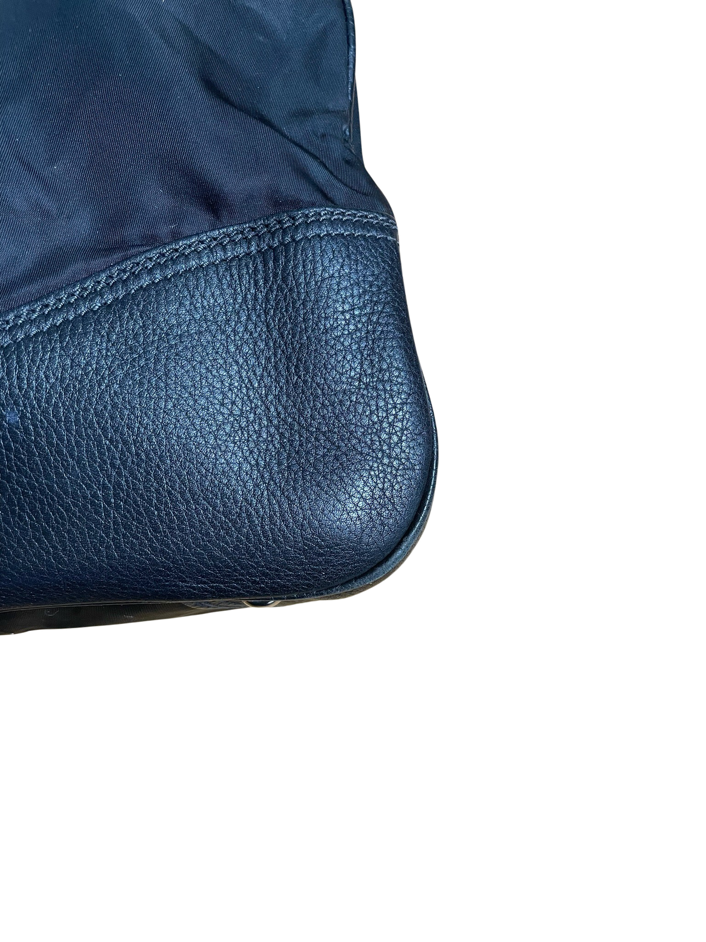 Prada Black Nylon & Leather Handbag