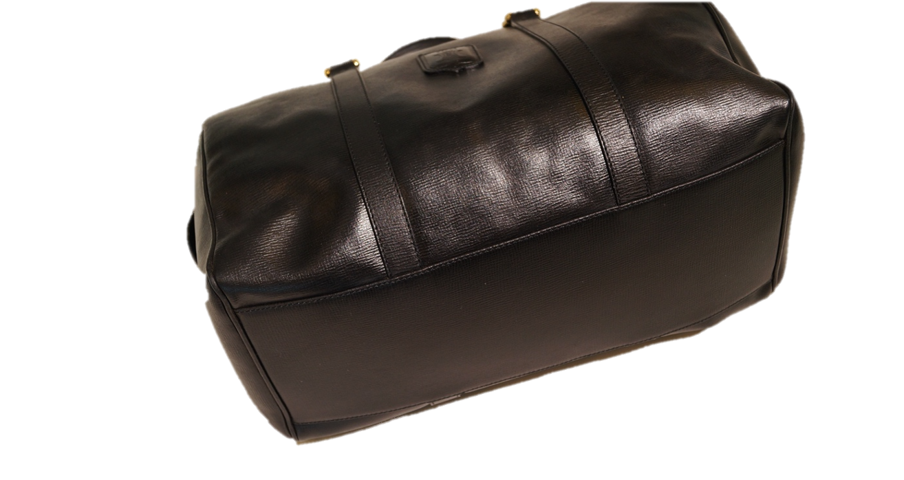 Celine Black Leather Boston Bag
