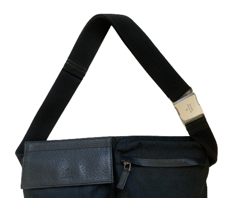 Gucci Black Jacquard Leather Bum Bag